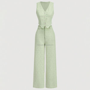 طقم بدلة نسائية مكون من قطعتين مصنوع من التويد، زي كاجوال للسيدات - Product Image 4