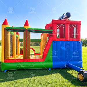 Château gonflable Nairbag en PVC pour enfants, avec toboggan et piscine, idéal pour les fêtes et les jeux en extérieur dans le jardin - Product Image 3