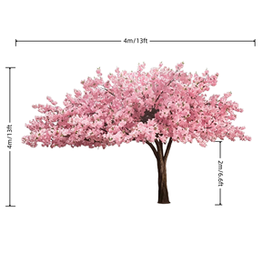 <span class=keywords><strong>Albero</strong></span> di ciliegio artificiale realistico di grandi dimensioni con petali in seta ad alta densità, tronco in fibra di vetro, ecologico per paesaggistica - Product Image 4