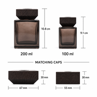 Flacon diffuseur de parfum rectangulaire en verre ambré vide, flacon diffuseur d'huiles essentielles, flacons diffuseurs personnalisés, verre de luxe