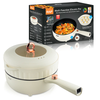 Casserole multifonctionnelle antiadhésive de 7 L, marmite électrique, cuiseur électrique avec cuiseur vapeur