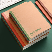 Carnet de notes/agenda A5 personnalisé en PVC pour étudiants, reliure souple sans fil, style couverture rigide en papier spécial simple