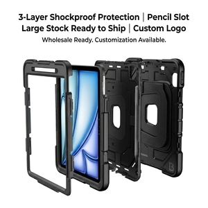 เคสกันกระแทกแบบหนาพร้อมที่จับและขาตั้งสำหรับ iPad Air 4/5 11 นิ้ว Pro 11 นิ้ว รุ่นที่ 1-4 ขายส่งจำนวนมาก - Product Image 4