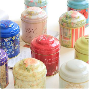 Biểu Tượng Tùy Chỉnh Vòng Màu Đen Trà Tin Canister Với Kín Đôi Nắp Kim Loại <span class=keywords><strong>Container</strong></span> Rỗng Cấp Thực Phẩm Trà Cà Phê Hộp Thiếc - Product Image 2