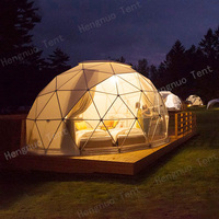 Dôme géodésique de luxe pour camping, tente de loisirs en tuyaux d'acier pour extérieur, hôtel écologique, camping
