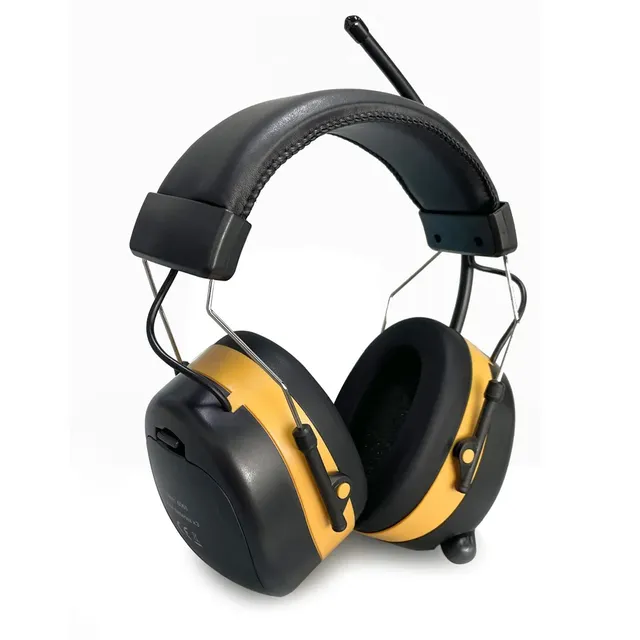 Upgraded Bluetooth 5.3 Hearing Protection Headphones with FM/AM Radio 25dB NRR Safety Earmuffs for Mowing, Workshops