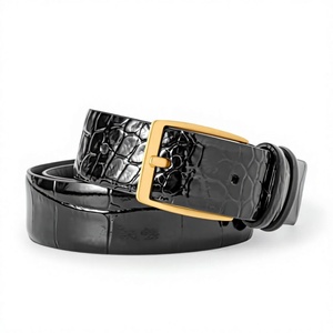Fashionable Steel Square Men's Custom Cow Hide Belts-Waterproof Durable Heavy Duty Lightweight High Strength Eco-Friendly - Product Image 2