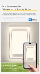Hiện đại trong nhà <span class=keywords><strong>LED</strong></span> trần đèn với điều khiển từ xa sáng tạo Acrylic bề mặt gắn kết chiếu sáng cho phòng khách để sử dụng nhà - Product Image 5