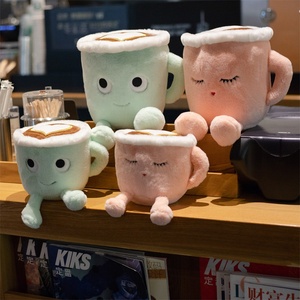 Nouvelle conception Cadeau de la Saint-Valentin 2026 20cm 30cm Jouet en peluche cerveau Design tasse à café Jouets en peluche avec cœur - Product Image 5