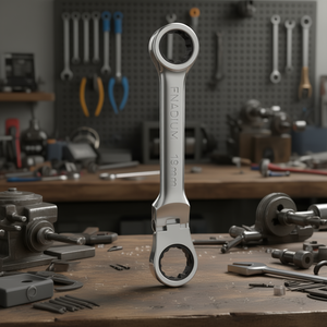 Clé combinée Fervi 19 mm avec tête à cliquet articulée - Product Image 3