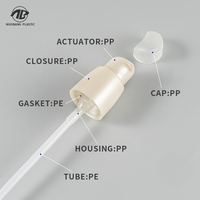 Pompe à ressort externe 18/410, doseur 0,25 ml, pompe de luxe pour fond de teint, pompe cosmétique électroplaquée pour lotion, vente en gros de produits de soin.