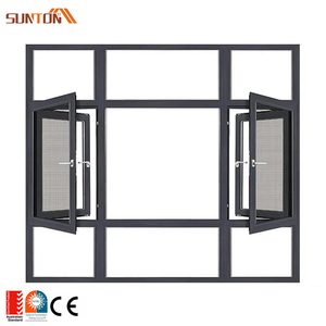 Tùy chỉnh nhôm hiện đại kính đôi kính vào trong cửa sổ mở với màn hình bay - Product Image 1