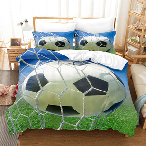 Customized logo 3D <strong>Football</strong> Printed Duvet Cover Set Made of 100% Polyester Fiber 400TC for Boys' love Pillowcases - Product Image 5