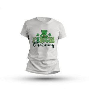 เสื้อยืดคอกลมลายกราฟิกโคลเวอร์สี่แฉกสำหรับวันเซนต์แพทริค ขายส่ง เสื้อยืดสีเขียวลำลองแบบสั่งทำพิเศษ - Product Image 4