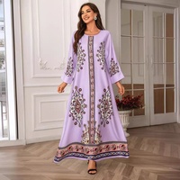 Gaun Abaya Muslim Wanita Elegan dari Bahan Polyester untuk Pernikahan & Pakaian Etnik-ODM Model Sopan Panjang Semata Kaki Lengan Panjang