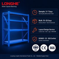 Étagères d'entrepôt en acier à prix d'usine, multi-niveaux, 200 kg/étagère, réglables, anti-rouille, protection contre la corrosion, revêtement en poudre