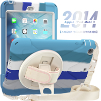 Étui de protection étui en silicone robuste étuis pour tablette antichoc pour iPad Mini 1 2 3 couverture arrière 7.9 pouces avec béquille