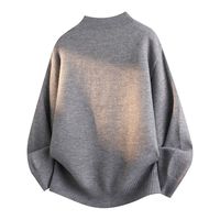 Pull en coton tricoté personnalisé pour homme, col rond, détails boutonnés, poignets côtelés, style vintage, streetwear décontracté, automne, anti-plis