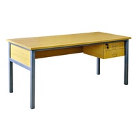 Bureau d'ordinateur portable moderne pour poste de travail de bureau, avec rangement pour imprimante, table d'enseignant en bois avec tiroirs verrouillables - Vente en gros