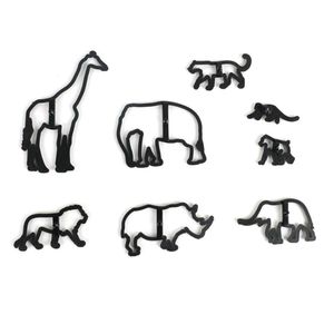 Cortador <span class=keywords><strong>de</strong></span> Galletas <span class=keywords><strong>de</strong></span> Animales, Elefante <span class=keywords><strong>de</strong></span> Plástico, León, <span class=keywords><strong>Jirafa</strong></span>, Leopardo, <span class=keywords><strong>Fondant</strong></span>, Safari, Silueta, Molde para Pasteles, Herramientas <span class=keywords><strong>de</strong></span> Decoración, 8 Unidades - Product Image 4