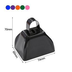 Cloche à main carrée en métal de 3 pouces pour fêtes, avec poignée, pour événements sportifs et animations, vente en gros - Product Image 2