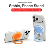 Support de téléphone magnétique pliable et réglable avec logo personnalisé, en alliage d'aluminium, pour voyage, voiture et bureau, avec bande adhésive 3M – Vente en gros