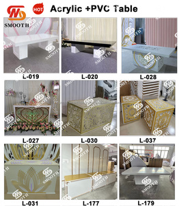 SMOOTH Luxury Event Used Luxury White Stainless Steel Round <b>Table</b> <b>Mirror</b> MDF Top Wedding Event <b>Table</b> - Product Image 3