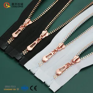 Wholesale Custom Reinforced Resin Zipper 5# 20cm Open End Plastic High Quality Zipper For Bags Home Textile