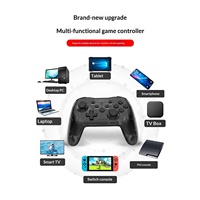 Manette de jeu sans fil multiplateforme, gyroscope 6 axes, double vibration pour Switch, PS3, PC, Smart TV Box