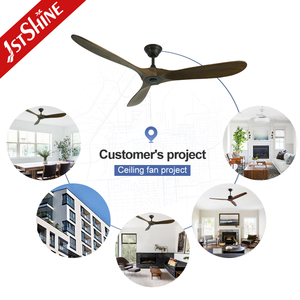 1stshine Quạt trần lưỡi gỗ DC động cơ tiết kiệm năng lượng quạt trần với điều khiển từ xa - Product Image 5