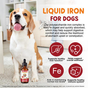 Worafy migliore qualità Pet assistenza sanitaria gocce di ferro liquido 100% integratori minerali di ferro naturale per cani - Product Image 4