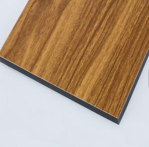 Panneaux muraux décoratifs extérieurs légers et ignifuges en composite d'<span class=keywords><strong>aluminium</strong></span> à <span class=keywords><strong>texture</strong></span> bois, écologiques, 3 mm/4 mm, pour hôtels modernes - Product Image 3
