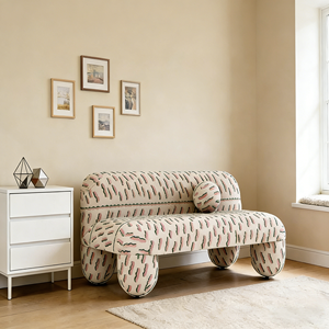 Poltrone Moderne Minimaliste Quadrate in Tessuto Imbottito - Design Ecologico con Gambe in Legno <span class=keywords><strong>per</strong></span> Appartamenti, Comode Poltrone Senza Braccioli - Product Image 5