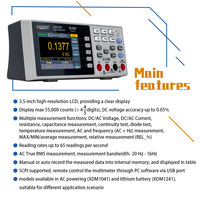 OWON XDM1041/1241 Multimeter Digital Desktop Empat Setengah Digit Tampilan Presisi Tinggi Rentang Otomatis Anti Panas