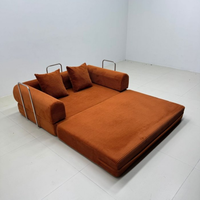 Multifunktionales Dreisitzer-Schlafsofa mit Liegefunktion Hochdichte Schaumstofffüllung für Wohnzimmer & Schlafzimmer