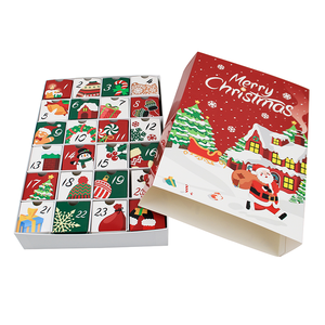 Giáng sinh phiêu lưu lịch Hộp 24 ngày phiêu lưu đếm ngược Hộp quà tặng giáng sinh tông Trống hộp Xmas trang trí kỳ nghỉ - Product Image 1