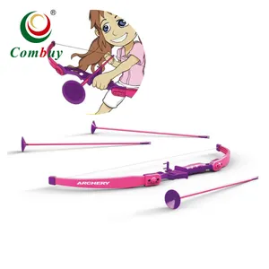 Conjunto crianças rosa arco e flecha de brinquedo jogo de esporte ao ar livre