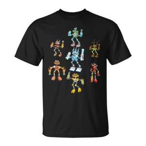 Camiseta de disfraz de robots de Singing Monsters para hombres y mujeres, camiseta promocional - Product Image 1