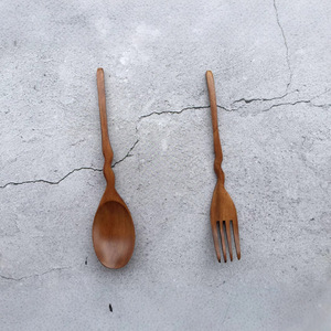 Japanese Korean Style Wooden <b>Honey</b> Spoon Long Handle Lotus Wood Stirring Spoon Animal Pattern Creative Design - Product Image 4