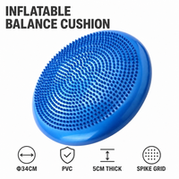 Yunuoxi Disque d'équilibre gonflable en PVC de 34 cm, épaisseur 5 cm, noyau bleu, entraîneur de stabilité, vente en gros usine