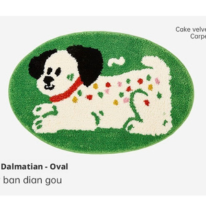 Alfombra de baño ovalada de felpa con diseño de gato de dibujos animados, suave, de terciopelo, para mesita de noche, antideslizante, lavable, alfombra peluda para dormitorio - Product Image 5