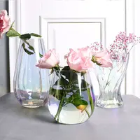 Центральные части ВАЗ прозрачная стеклянная ваза Кристальные Круглые цветочные вазы