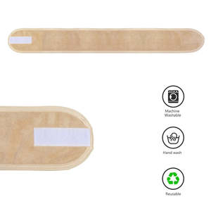 Bandeau de sport marron pour yoga avec bande auto-agrippante réglable pour le visage, le spa, les salons de beauté, le maquillage et la maternité post-partum - Product Image 5