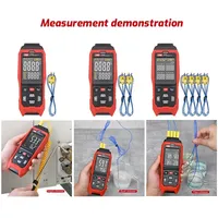 TA612C 4 Saluran Termometer Termokopel Tipe K/J Digital LCD Pengukur Suhu Penyimpanan Data 5000 Grup dengan Unggah Data USB