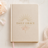 Journal de Gratitude Quotidien Personnalisé LABON en Cuir Vegan Champagne – Carnet de Bien-être de Luxe pour Femme