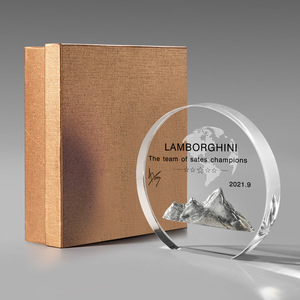 Trophée en cristal au design créatif, impression UV personnalisée, réunion annuelle, trophée en cristal élégant haut de gamme pour les champions - Product Image 4