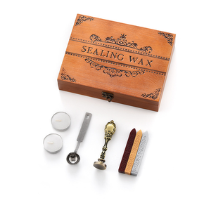 חותמת שעווה חותמת חותמת עץ תיבת שעווה אום מקלות ערכת חותמת עץ חתונה - Product Image 5