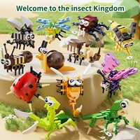 Mini Blocs de Construction Insectes : Kit Modèle Animal Éducatif pour Enfants, Jouet de Construction à Collectionner, En Stock, Vente en Gros