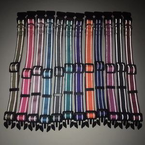 13 warna Solid luar ruangan dapat disesuaikan nilon reflektif kerah anjing bernapas empuk lembut pita Aloi Neoprene untuk berjalan hewan peliharaan - Product Image 3