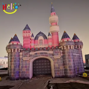 Alice world-castillo inflable para niños, globo de ciudad, fondo de escenario, pared